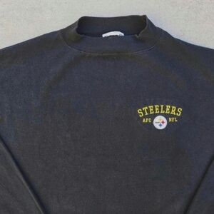 Pittsburgh Steelers Mens Size XL Black Embroidered Longsleve t-shirt